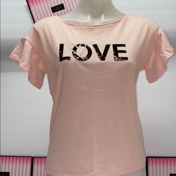NWT VICTORIA SECRET PAJAMA Top short sleeve - Picture 1 of 5